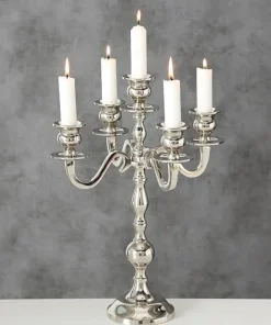 5 armet bordlysestage i aluminium 50cm / Varas