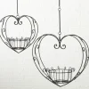 2 stk store hjerte potteholdere i jern / til loft