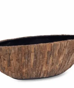 Aflang krukke / Gondol i træ / Cemani