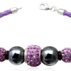 Amethyst læderarmbånd