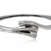 Armbånd / Bangle i stål med zirkon sten