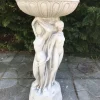 Blomsteropsats i hvid beton - 88cm
