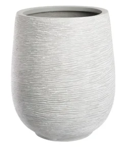 Brun eller Lysegrå vandtæt krukke i glasfiber med mønster - H.56xØ.45