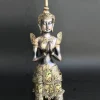 Buddha figur / tempelvogter i guld antik - 48cm