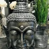 Buddha hoved sort/sølv