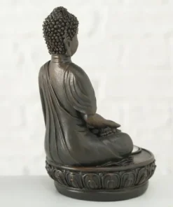 Buddha lysestager brun antik / SÆT