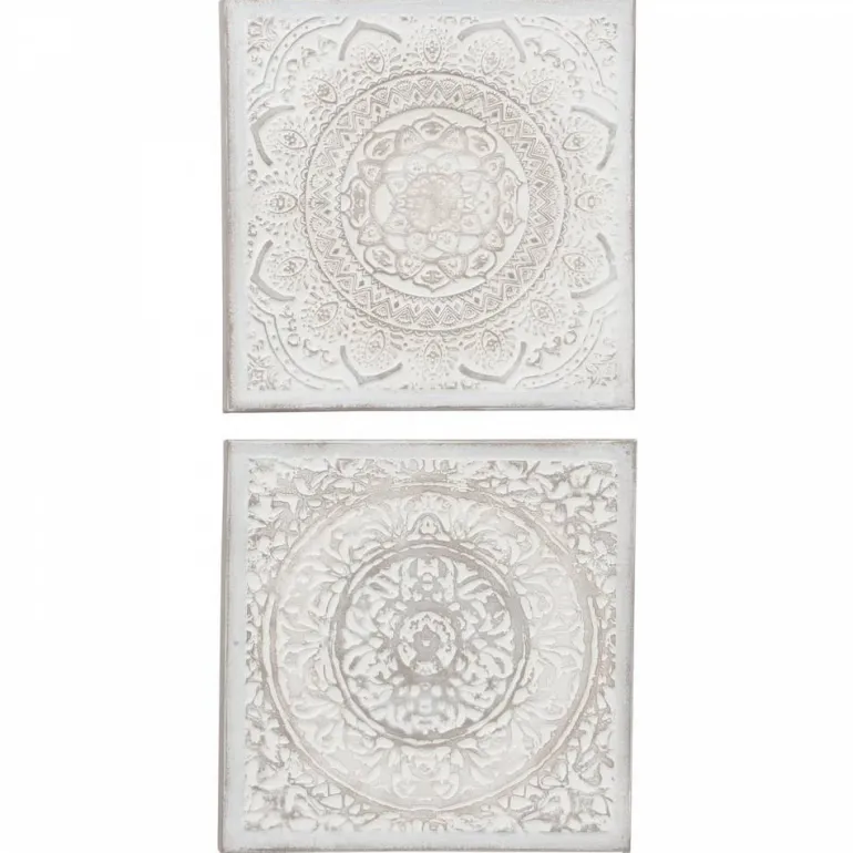 Canvas ornament billeder - hånd dekoreret med oliemaling 50x50 / SÆT
