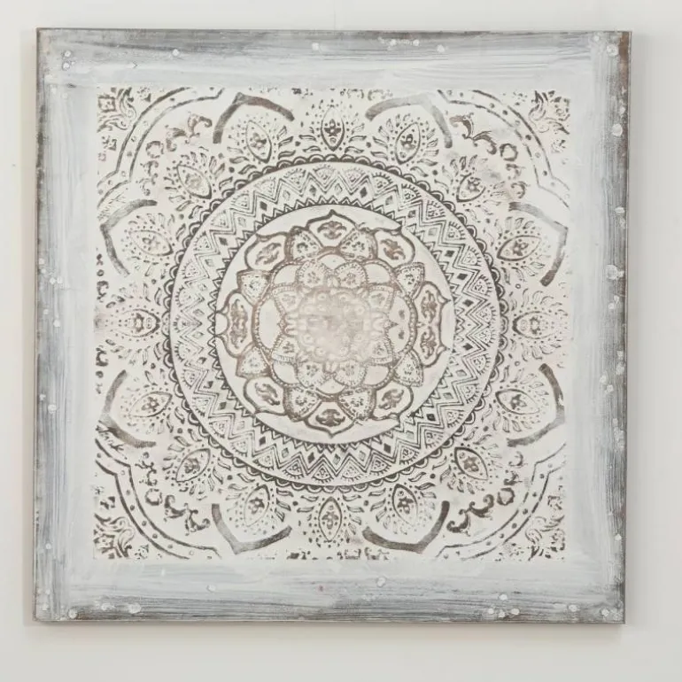 Canvas ornament billeder - hånd dekoreret med oliemaling 100x100 / SÆT / AFHENTNING