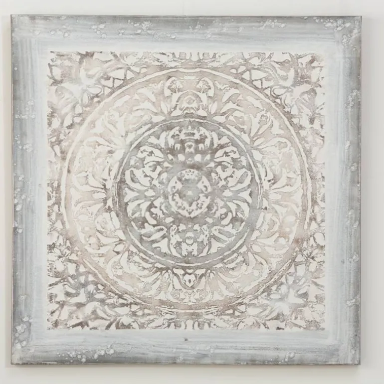 Canvas ornament billeder - hånd dekoreret med oliemaling 100x100 / SÆT / AFHENTNING