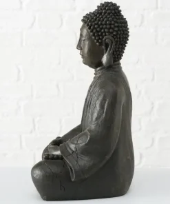 50cm Buddha Figur brun antik