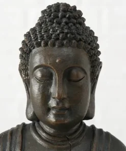 50cm Buddha Figur brun antik