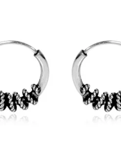 1cm celtic hoop sølvøreringe