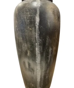 80cm høj krukke / vase i rustik patineret fiberbeton - 2 farver