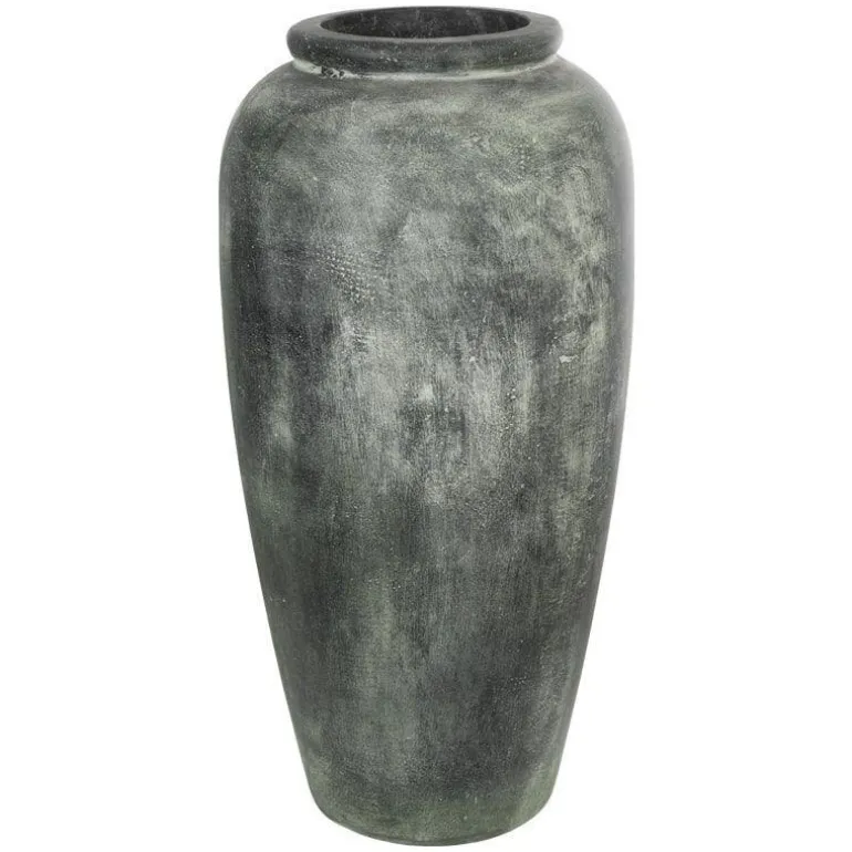 80cm høj krukke / vase i rustik patineret fiberbeton - 2 farver
