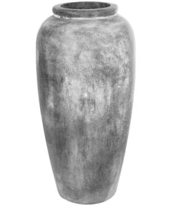 80cm høj krukke / vase i rustik patineret fiberbeton - 2 farver