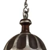 Ø.47cm hængelampe i rå aluminium med kraftig kæde / Factory Design