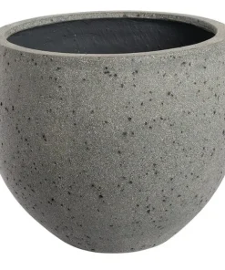 Ø.53cm rund sand/beige eller grå krukke med rustik finish