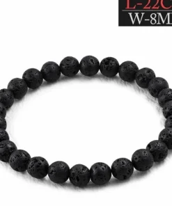 22cm stretch volcano lava armbånd - 4mm - 6mm eller 8mm