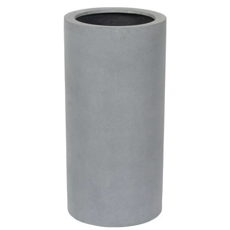 Cylinder krukke / sort eller grå glasfiber - 60cm eller 80cm