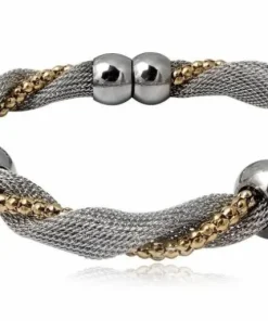 DeLuxe stålarmbånd med charms til hende