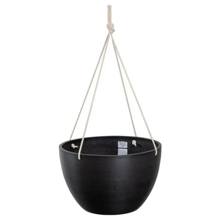 ECO - Ampler / hængekrukker Ø.31cm +Ø.40cm - sort + grå + sand med reb