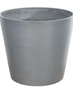 Ecopot rund konisk recycled krukke - grå mat - Ø.40 + Ø.50cm