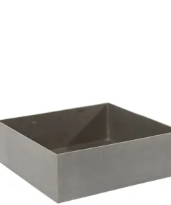 Firkantet lav vandtæt plantepotte 30x30 cm - sand + sort + grå