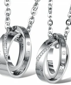 Forever Love - Titanium parhalskæder