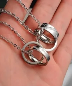 Forever Love - Titanium parhalskæder