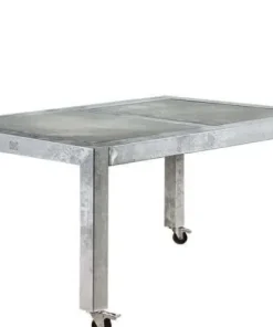 Galvaniseret havebord / spisebord med betonfliser og hjul