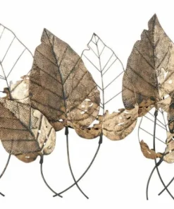 Golden Leaves Vægdekoration i metal - 115cm