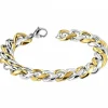 Guld og blank stålarmbånd 15mm - ca 19cm håndled