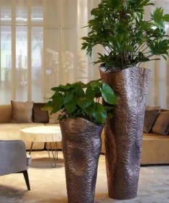 Hamret vase i antik copper / aluminium - 90cm / 140cm