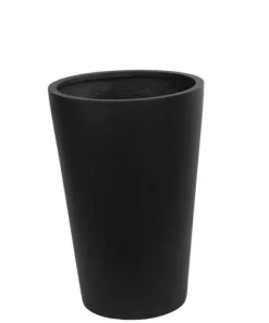 Høj konisk krukke i fiberstone - sort eller grå / H.56 + H.70cm + H.90cm