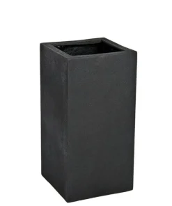 Høj krukke i glasfiber - 60cm eller 80cm - sort eller grå - VANDTÆTTE