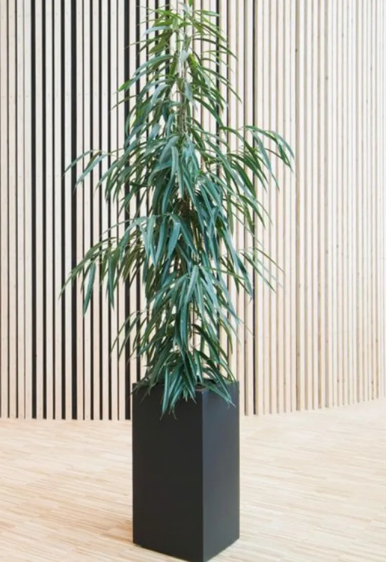 Høj krukke i glasfiber - 60cm eller 80cm - sort eller grå - VANDTÆTTE