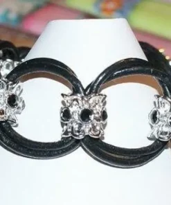 Håndlavet læderarmbånd med sølv