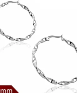 Hoop twist ståløreringe - 30mm+50mm+60mm