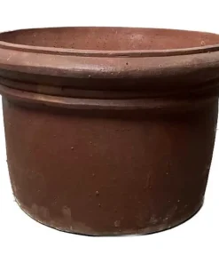 Hårdtbrændte store ironstone krukker - Ø.45 + Ø.55