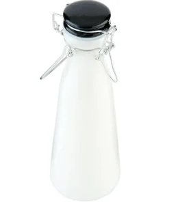 Hvid flaske i glas med sort patentprop - 0,5L - 24stk Afhentning
