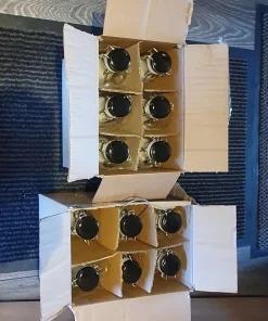 Hvid flaske i glas med sort patentprop - 0,5L - 24stk Afhentning