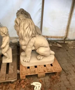Hvide haveløver i beton - 95cm - 225kg/stk - Sætpris