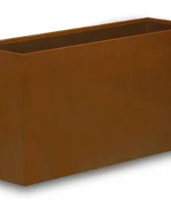 H.60xB.50cm / Aflange plantekummer i rust - Med Bund - L.90+120+150+200+300cm