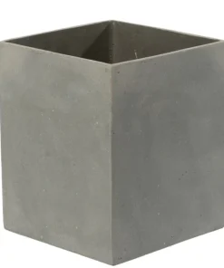 H.19x15x15cm Plantepotter I Sandtruktur - Sort + Grå + Sand