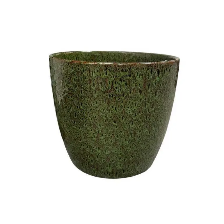 Indendørs fuldglaseret krukke - 3 farver - okseblod - cypress - celadon