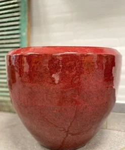 Indendørs Oxblood ceramic krukke Ø.42 + Ø.51cm helglaseret
