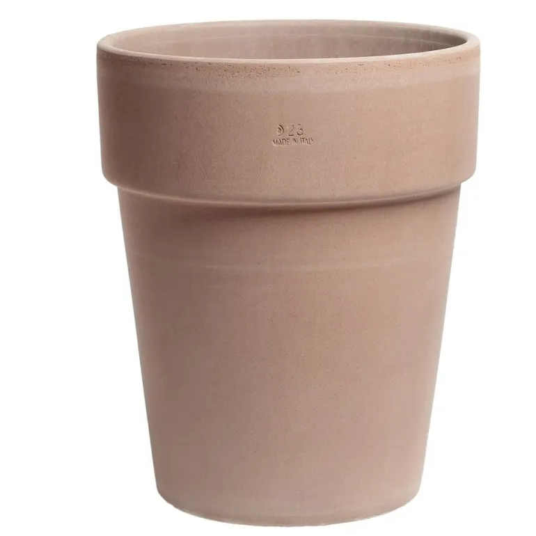 Italiensk Terracotta lerkrukke / stabelbar - H.45xØ.40cm - M/U underskål