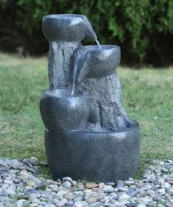 Klippe vandkunst med krukker og LED