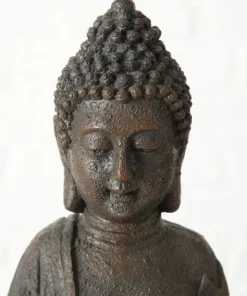 Knælende Buddha med lysglas