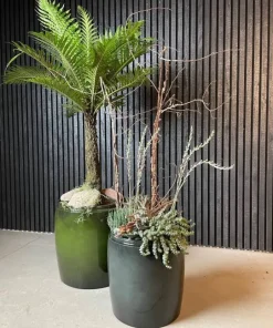 Krukker / Potter i recycled metal - 3 farver - 4 størrelser